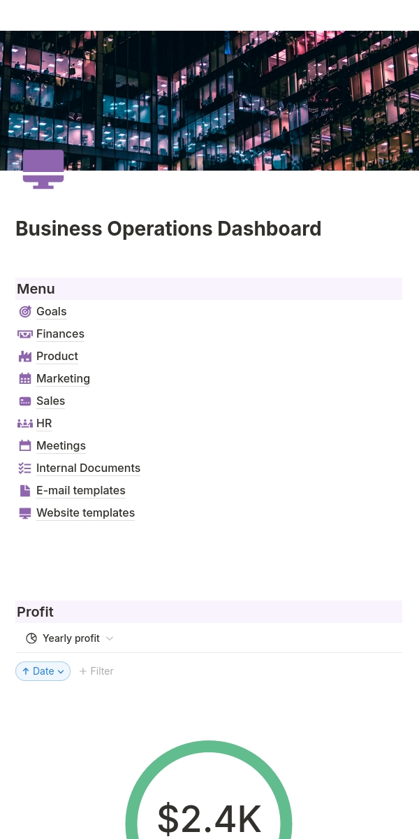 Business Operations Dashboard thumbnail 4